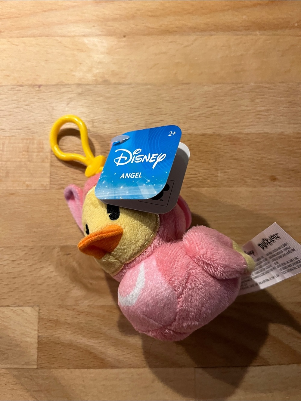 Disney Pink Angel Plush Duck Clip-On